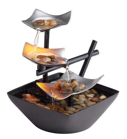 Homedics Tabletop Water Fountain for Home & Office Décor