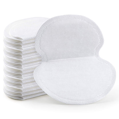 100 Pcs Underarm Sweat Pads for Men & Women – Disposable Armpit Sweat Shields, Extra Adhesive, Non-Visible Dress Guards