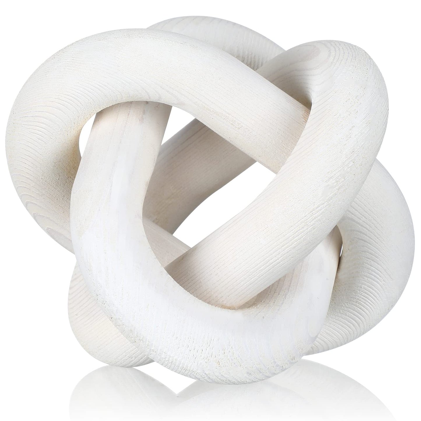 Wooden Knot Decor – White Boho Home Accent