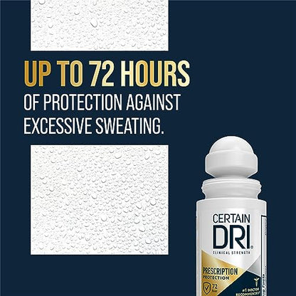 Certain Dri Clinical Strength Antiperspirant Roll-On 1.2 oz – 72-Hour Sweat & Odor Protection