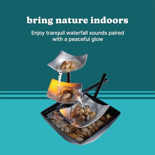 Homedics Tabletop Water Fountain for Home & Office Décor