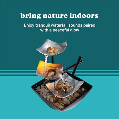Homedics Tabletop Water Fountain for Home & Office Décor